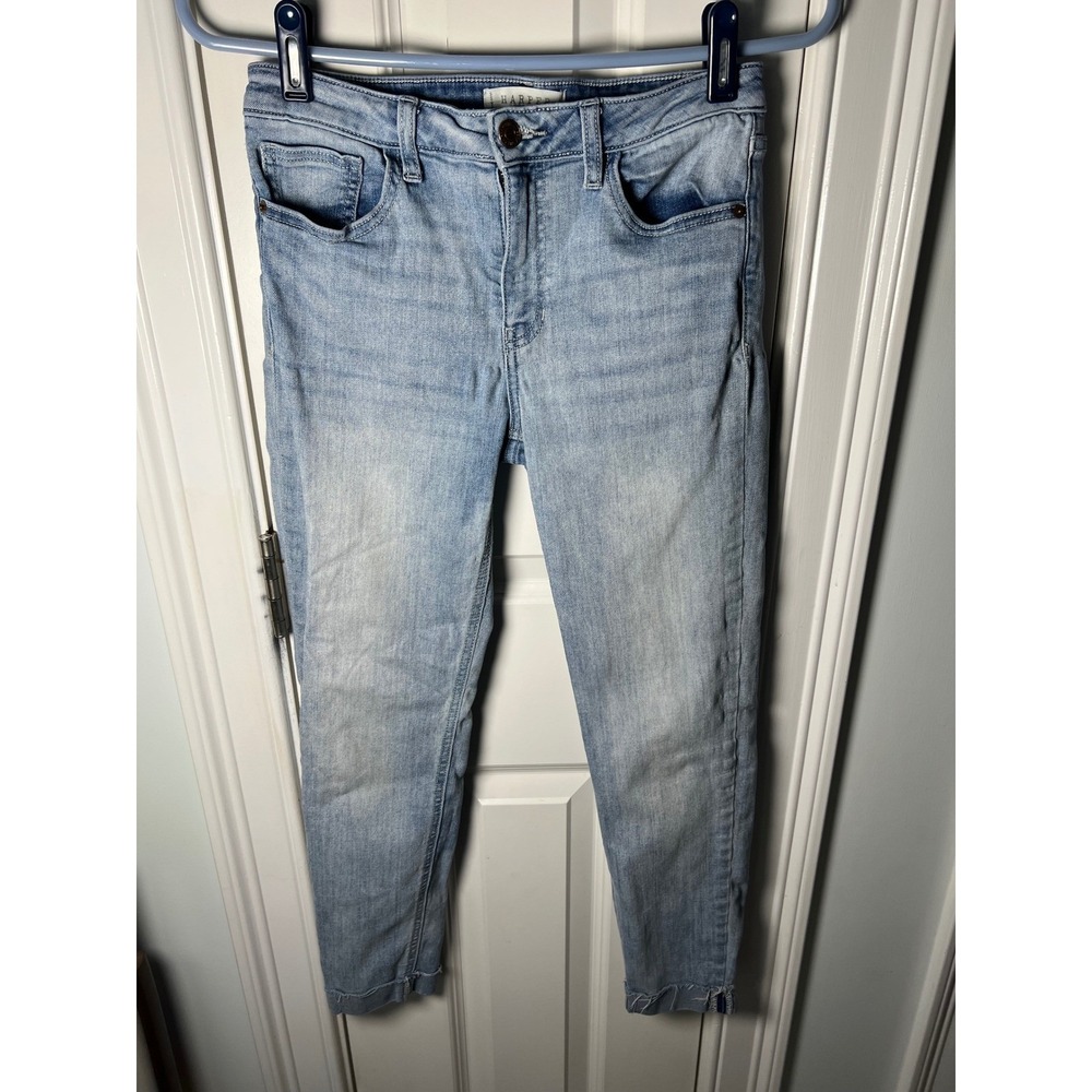 Harper Heritage Stretch Rolled Cuff Mid Rise Skinny Jean Light Wash 26 SP-P11626